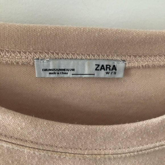 Zara faux fur Cversized Dolman FLuffy Sweatshirt - Picture 4 of 5